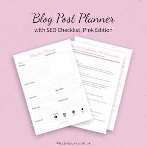 Blog Post Planner, Pink Edition